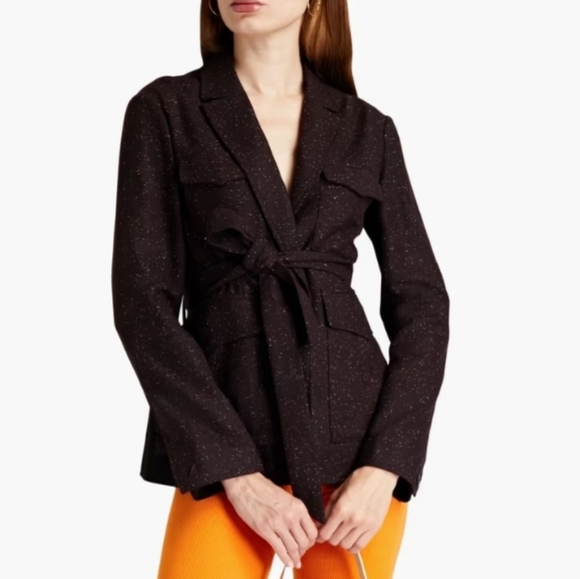 RAG & BONE Vera Donegal Wool Blend Brown Blazer - Picture 1 of 15